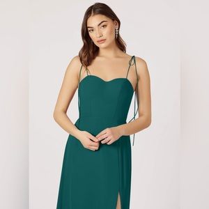 Azazie Rosey Dress Dark Green